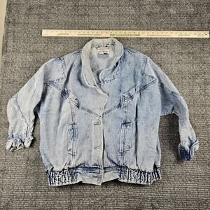 Vintage 1980s 1990s Giorgio Morandi Acid Wash Jean Jacket Tagged Size M